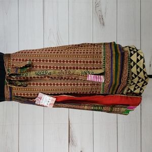 Darn Good Yarn Sari Silk Wrap Skirt Ankle XL/Plus